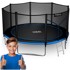 NEO-SPORT Vrtni trampolin 404 cm (13 ft), vanjska mreža i ljestve, plavi