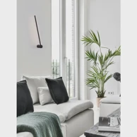 Zidna lampa Synthesi, LED, 17 W, 3000 K, 777 lm, IP20, crna