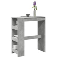 Barski stol s držačima boja betona 90x40x103,5 cm drveni