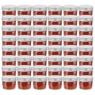 Staklenke za džem sa srebrnim poklopcima 48 kom 110 ml