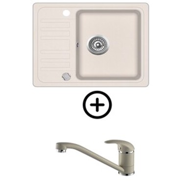 HELIKA Set Notus SQ102-W, silica + slavina Helika Eko bež