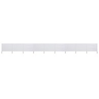 Vjetrobran s 9 panela od tkanine 1200 x 120 cm pješčano bijeli