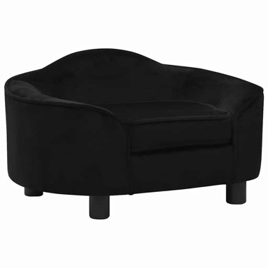 Sofa za pse, 67 x 47 x 36 cm, plišana, crna
