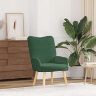 OpRelaxing chair u džungli zelena baršunasta tkanina, zelen
