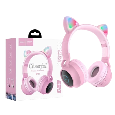 HOCO Bežične slušalice s mačjim ušima W27, roze