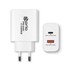 PRIO Zidni punjač, Fast Charge, 65W, PD (USB C) + QC3.0 (USB A), bijeli