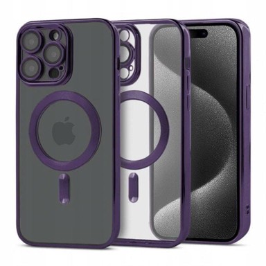 Ojačana futrola za Apple iPhone 11 Pro Max, za MagSafe + zaštitno staklo, ljubičasta