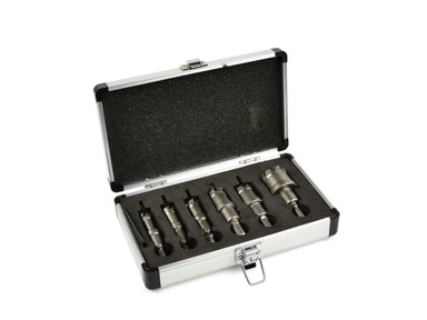 Set karbidnih kružnih pila za metal s titanskim svrdlima, 6 kom., 16-35 mm