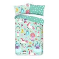 GOOD MORNING Pamučna dječja posteljina za dječji krevetić 100x135 cm Fantastic mentol zelena