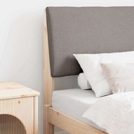 Tapecirano uzglavlje sivo-smeđe 75 cm čvrsto borovo drvo