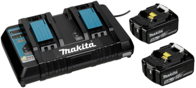 MAKITA AKU Set baterija + punjač - 197629-2 - 2x BL1850B + DC18RD