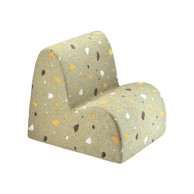 WIGIWAMA Zelena dječja fotelja od bouclé tkanine/od šenila Terrazzo Cloud