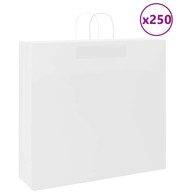 Papirnate vrećice 250 kom s ručkama 54x15x49 cm, bijele