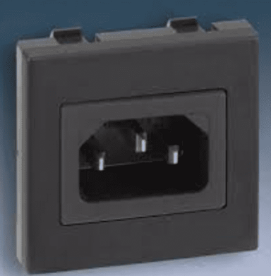 K45 poklopac utičnice IEC320 230V muški (C14), TSC-K305A-14, crni