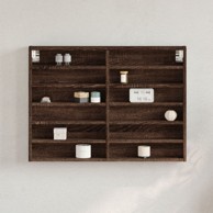 Vitrina boja smeđeg hrasta 80x8,5x58 cm od konstruiranog drva