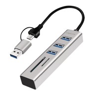 LOGILINK USB hub, 3 x USB 3.0, čitač kartica