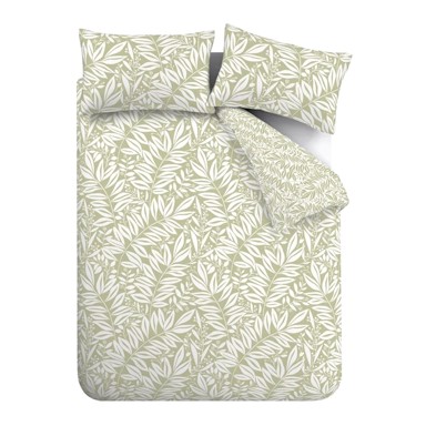 CATHERINE LANSFIELD Posteljina Sorrel Leaves 135x200 cm Zelena
