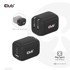 CLUB3D Punjač Travel Charger, 65W, GaN tehnologija, 3 porta (2x USB-C + 1x USB-A), crni