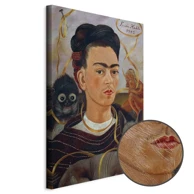 Slika Frida Kahlo – Self-Portrait with Changuito, 80x120 cm, Premium Print