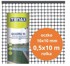 PVC Kvadratna mreža, 0,5 m x 10 m, oko 10 mm, grafitna
