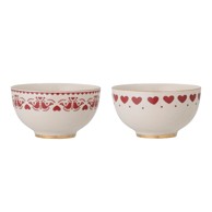 BLOOMINGVILLE Krem zdjelice u setu 2 kom s božićnim motivom od kamenine 500 ml Jolly 