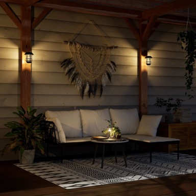 Solarne vanjske zidne svjetiljke 4 kom bijele