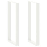Noge za barski stol U-oblik, 2 kom, 50 x (100–101) cm, čelik, bijele