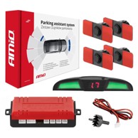AMIO Set parkirnih senzora 4 senzora s LED COB zaslonom 16,5 mm, crni