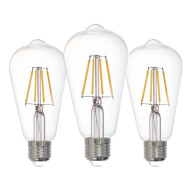 EGLO LED žarulja Filament prozirna, 4W, 470 lm, 4000K, ST64, 3/1