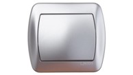 SIMON Akord Jednopolni prekidač, metalizirani aluminij AW1/26