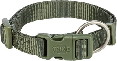 TRIXIE Ogrlica za pse PREMIUM M-L, 35-55 cm/20 mm, maslinasta