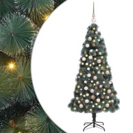 Božićno drvce umjetno s LED lampicama, zeleno 35 x 35 x, 150 cm, PET