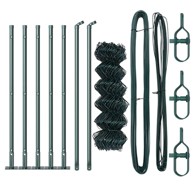 Ograda od lanca s 7 flanšama 0.4x10 m galvanizirani čelik,siva  