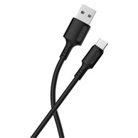 ADDA Kabel USB-201-BK Fusion Charge+Data USB-A na Type-C 3.1A, crni, 2.5M
