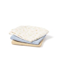 KID’S CONCEPT Set od tri muslin dekice, blue mix, plave