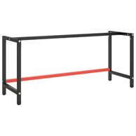Okvir za stol 180x57x79 cm, crno/crvena