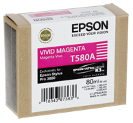 EPSON Tinta za printer ink cartridge vivid magenta T 580 80 ml T 580A