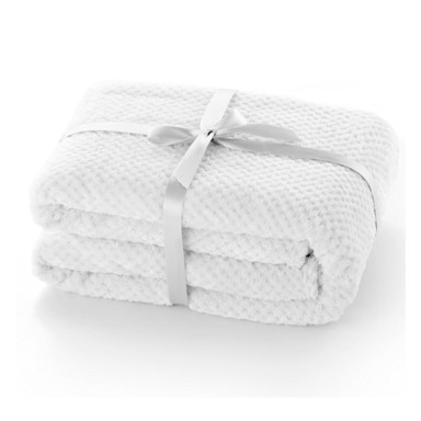 DECOKING Bijela deka od mikrovlakana Henry, 170x210 cm