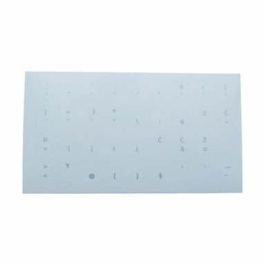 TEH Naljepnica za tipkovnicu, HR znakovi, bijela prozirna 