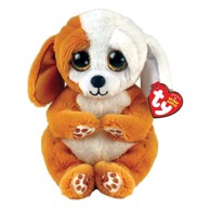 TY Plišana igračka BBoos pas Ruggles, 15 cm, bijelo/smeđi