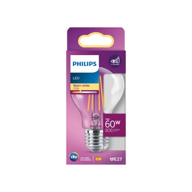 PHILIPS LED žarulja, 7W (60W), 2700K, 15000h, A60