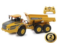 JAMARA Kamion na daljinsko upravljanje, kiper Volvo A40G, žuti, 1:20