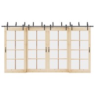 Pribor za klizna vrata 213,5 cm čelični crni