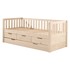 VIPACK Dječji krevet od masivnog bora s dodatnim ležajem s prostorom za odlaganje s podnicom 90x200 cm u prirodnoj boji Fritz 