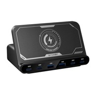 BLITZWOLF BW-S27 Punjač 160W 2xUSB-A, 4xUSB-C + 15W bežični, crni
