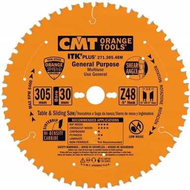 CMT ITK Plus kružna pila za drvo, 305 x 30 mm, 48 zubi, za univerzalno rezanje