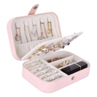 LIVEFY Kutija za nakit Velvet, ružičasta, velur, 16 x 11 x 5 cm