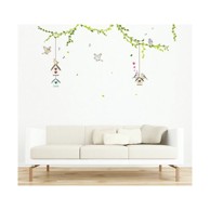 AMBIANCE Set zidnih naljepnica Birds cages in the Forest