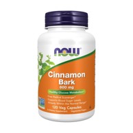 NOW Cimet (Cinnamon Bark), 600 mg, 120 kapsula