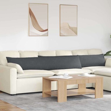 Jastučići za sofu 2 kom 200 x 40 cm, kordura tekstil, tamno sivi